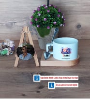 Mali Müşavir Kupa Bardak Beyaz ve Fotoğraflı Ahşap Anahtarlık HediyeMuhasebeciler Günü Hediyesi (Model 8)