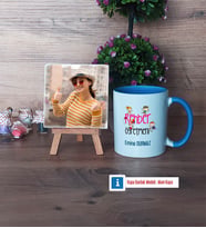 Rehber Öğretmeni Fotoğraflı Dekoratif Taş, Kupa Bardak Beyaz Hediye (Model 4)