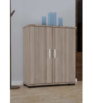 Modilayn Ayakkabılık 2 kapaklı Ayakkabı Dolabı Raflı (Sütlü Kahve)