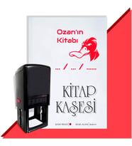 Kişiye Özel Kızgın Ördek 2 Tarihli Otomatik Kitap Kaşesi (Kırmızı)