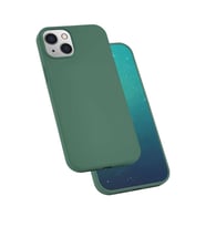Uyumlu Model Apple iPhone 13 Kılıf Lansman Silk Case (Koyu Yeşil)