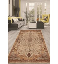 Dijital Kaymaz Taban Yıkanabilir Modern Renkli Salon Halısı Mutfak Halısı Yolluk ND-HT-336 (Kahverengi)