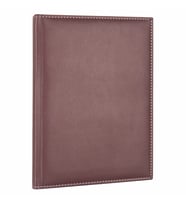 DERİ KAPAK DEFTER AJANDA TARİHSİZ KARELİ 17X24 CM (Bordo)