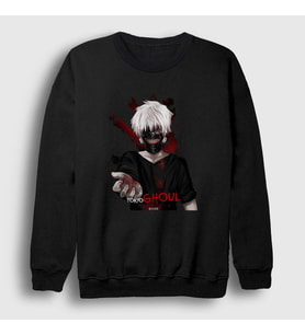 Presmono Unisex Beyaz Hand Anime Tokyo Ghoul Sweatshirt 136651tt (Siyah)