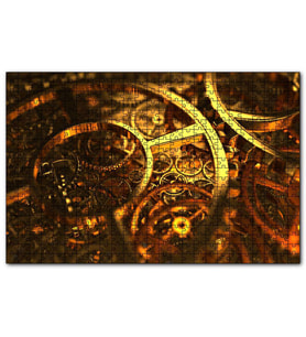 Cakapuzzle İçiçe Altın Çarklar  Puzzle Yapboz MDF (Ahşap) (255 Parça)