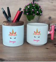 Unicorn Hediye Sepeti Kupa Bardak T Kulplu, Kalemlik Hediyeleri Arkadaşa Kız Kardeşe Hediye (Model 4)