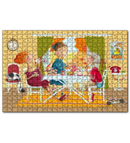 Cakapuzzle Kızlar Çay Keyfinde  Puzzle Yapboz MDF (Ahşap) (1000 Parça)