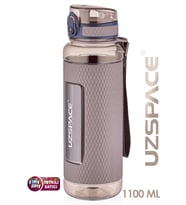 Uzspace FiftyFifty 1100ml -MEGA BÜYÜK BOY- Tritan Su Matarası Silikon Korumalı Kaydırmaz Gövde