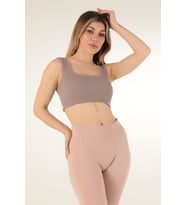 DoReMi Seamless Fitilli Spor Sütyeni (Vizon)