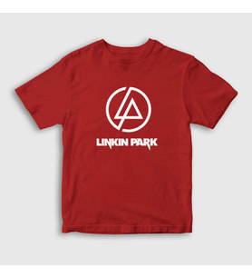 Presmono Unisex Çocuk Beyaz Logo Linkin Park T-Shirt 97807tt (Kırmızı)