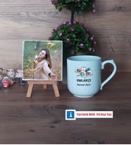 Emlakçı Fotoğraflı Dekoratif Taş, Kupa Bardak Beyaz Hediye (Model 5)