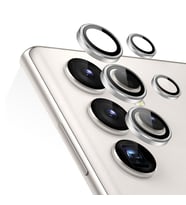 Microsonic Samsung Galaxy S24 Ultra Tekli Kamera Lens Koruma Camı Lila (Gümüş)