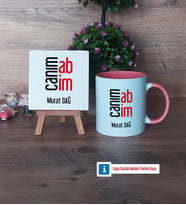 Abiye Hediye Dekoratif Taş, Kupa Bardak Kırmızı Hediye (Model 5)