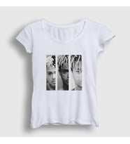 Presmono Kadın Sarı Three XXXTentacion T-Shirt 49349tt (Beyaz)
