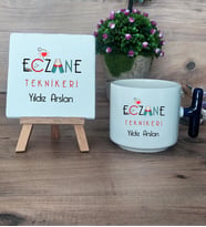 Eczane Teknikeri Hediye Seti Kupa Bardak T Kulplu ve Dekoratif Taş Eczacılar Günü Tıp Bayramı Hediyesi (Model 2)