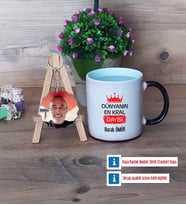 Dayıya Hediye Kupa Bardak Beyaz ve Fotoğraflı Ahşap Anahtarlık HediyeDayıya Doğum Günü Hediyesi (Model 9)