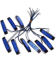Dorse Parmak Lamba 12 -24 VOLT 6 Ledli 4 Renk Renk 10 Adet Dorse Lamba Parmak Lamba Kamyon Tır Led 12 - 24 Volt Çalısır (Mavi)