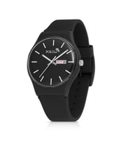 Polo Air Unisex Silikon Kordon Gün Ay Takvimli Kol Saati PL-1462B (Siyah)