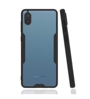 Galaxy A02 Kılıf Zore Parfe Kenarları Pastel Renk Silikon Kılıf (Siyah)