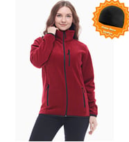 Ghassy Co. Kadın Tam Fermuarlı Polar Ceket 24 Renk (Bordo)