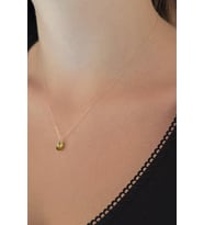 14 Ayar Altın Gün Yeşili Taşlı Damla Kolye (Rose)