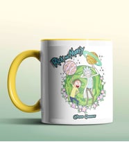 Kişiye Özel Rick and Morty 3 Beyaz Renk Kupa (Sarı)