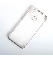 Huawei Honor 8C Kılıf Dört Köşeli Lazer Silikon Kılıf (Gri)