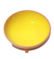 TOPRAK AYAKLI 20CM  MEYVELİK ŞEKERLİK VS. KASE (Sarı)