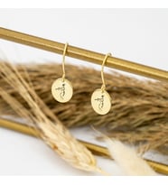 Krishna Figürü Gümüş Küpe - Renk: Gold (Gümüş)