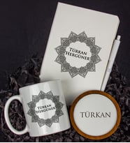 Kişiye Özel Defter Kalem Kupa Ve Bardak Altlığı Hediye Seti 103716 (Model 2)