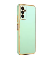 Galaxy M23 Kılıf Zore Bark Kenarları Altın Renk Kılıf (Açık Yeşil)