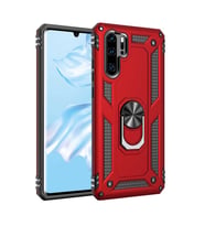 Huawei P30 Pro Kılıf Yüzüklü Zırh Tank Vega (Kırmızı)