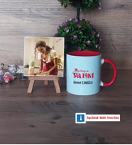 Mutfağın Sultanı Anneye Hediye Fotoğraflı Dekoratif Taş, Kupa Bardak Beyaz Hediye (Model 2)