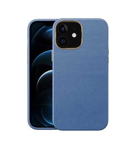 Uyumlu Model Apple iPhone 12 Kılıf Deri Natura Kapak (Lacivert)