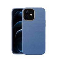 Uyumlu Model Apple iPhone 12 Kılıf Deri Natura Kapak (Lacivert)