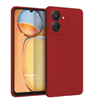 Microsonic Matte Silicone Xiaomi Poco C65 Kılıf Siyah (Kırmızı)