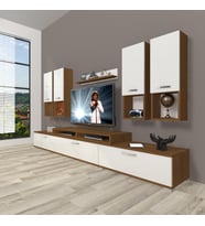 Decoraktiv Ekoflex 8da Mdf Tv Ünitesi Tv Sehpası (Beyaz - Kahverengi)