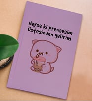 BK Gift Esprili Tasarım Serisi Sert Kapaklı Lila Defter, Arkadaşa Hediye, Yeni İş Hediyesi, Doğum Günü Hediyesi, Anı Defteri (Model 11)
