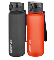 Uzspace 2'li Tritan Matara Seti 800 ml 14 Farklı Renk Seçeneği FiftyFifty (Siyah)