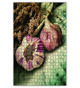 Cakapuzzle Pembe Sarımısak Puzzle Yapboz MDF (Ahşap) (500 Parça)