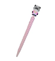 Panda Versatil Kalem 0.7mm Uçlu Kalem 1 Adet Sevimli Gözlüklü Sevimli Panda Mekanik Uçlu Kurşun Kalem (Pembe)