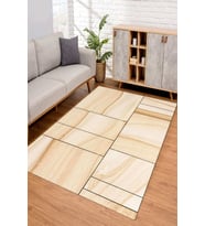 Dijital Kaymaz Taban Yıkanabilir Renkli Salon Halısı Mutfak Halısı Yolluk ND-SD-162 (Krem)
