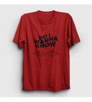 Presmono Unisex Sarı Know Arctic Monkeys T-Shirt 13962tt (Kırmızı)
