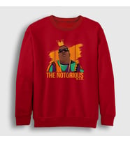 Presmono Unisex Beyaz King The Notorious BIG Sweatshirt 40947tt (Kırmızı)