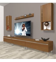 Decoraktiv Eko 270TA Mdf Krom Ayaklı Tv Ünitesi Tv Sehpası (Ceviz)