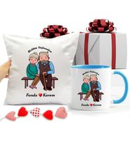 Birlikte Yaşlanalım Yastık ve Kupa Set (Model 2)