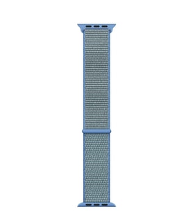 Microsonic Apple Watch Series 5 44mm Hasırlı Kordon Woven Sport Loop (Mavi)