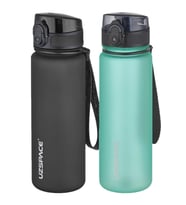 Uzspace 2'li Tritan Matara Seti 500 ml 14 Farklı Renk Seçeneği FiftyFifty (Mavi - Siyah - Beyaz)