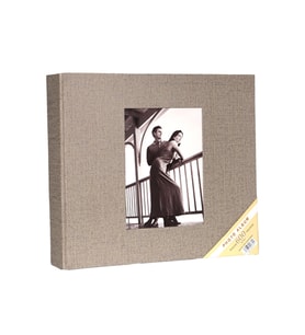 10x15cm 600’lük Koton Desenli Fotoğraf Albümü (Vizon)