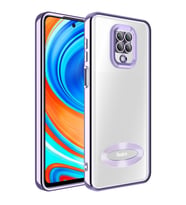 Xiaomi Redmi Note 9 Pro Kılıf Logo Gösteren Zore Omega Kılıf (Lila)